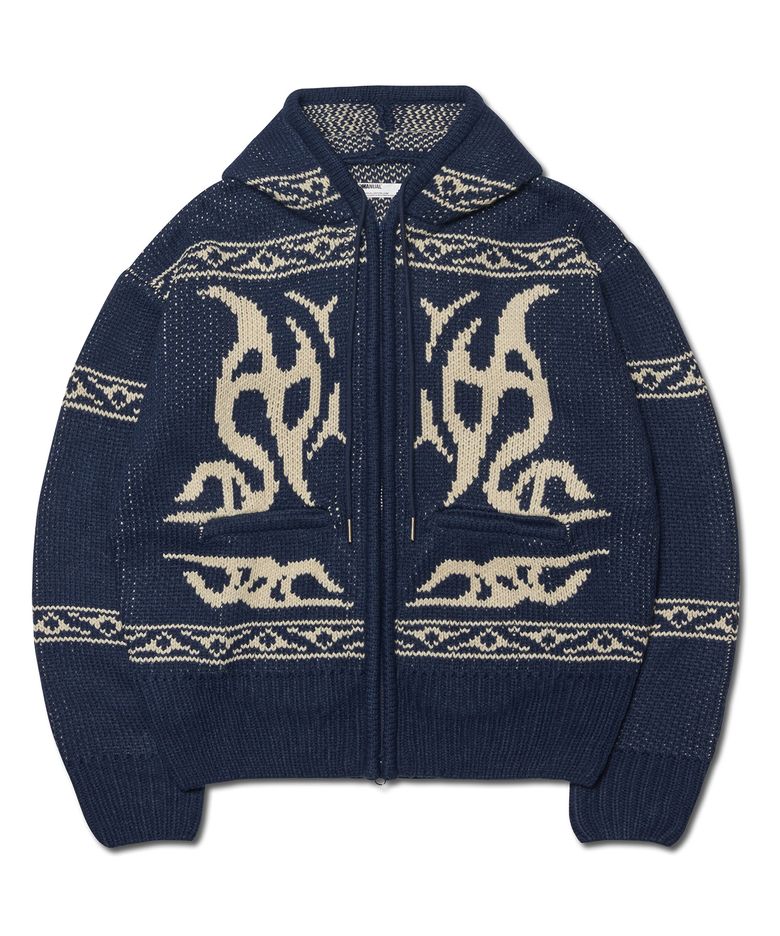 COWICHAN HOODED ZIP-UP - NAVY