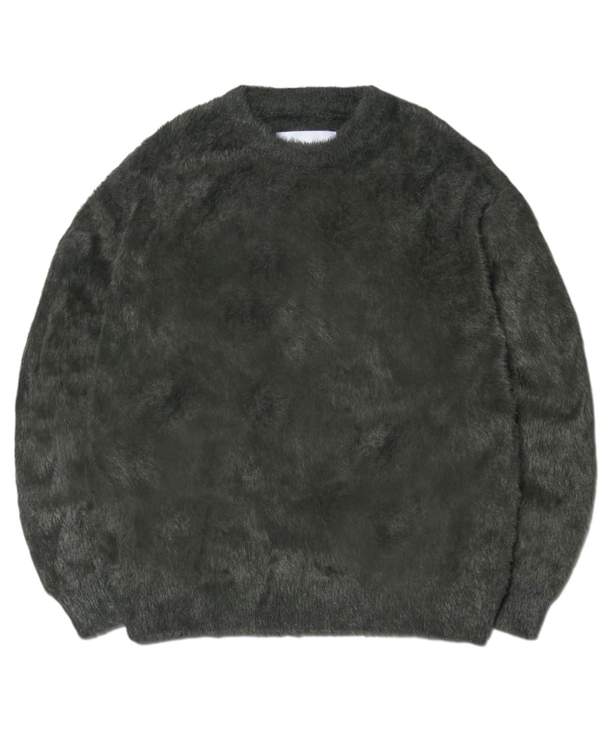노매뉴얼(NOMANUAL) CROPPED HAIRY KNIT - KHAKI
