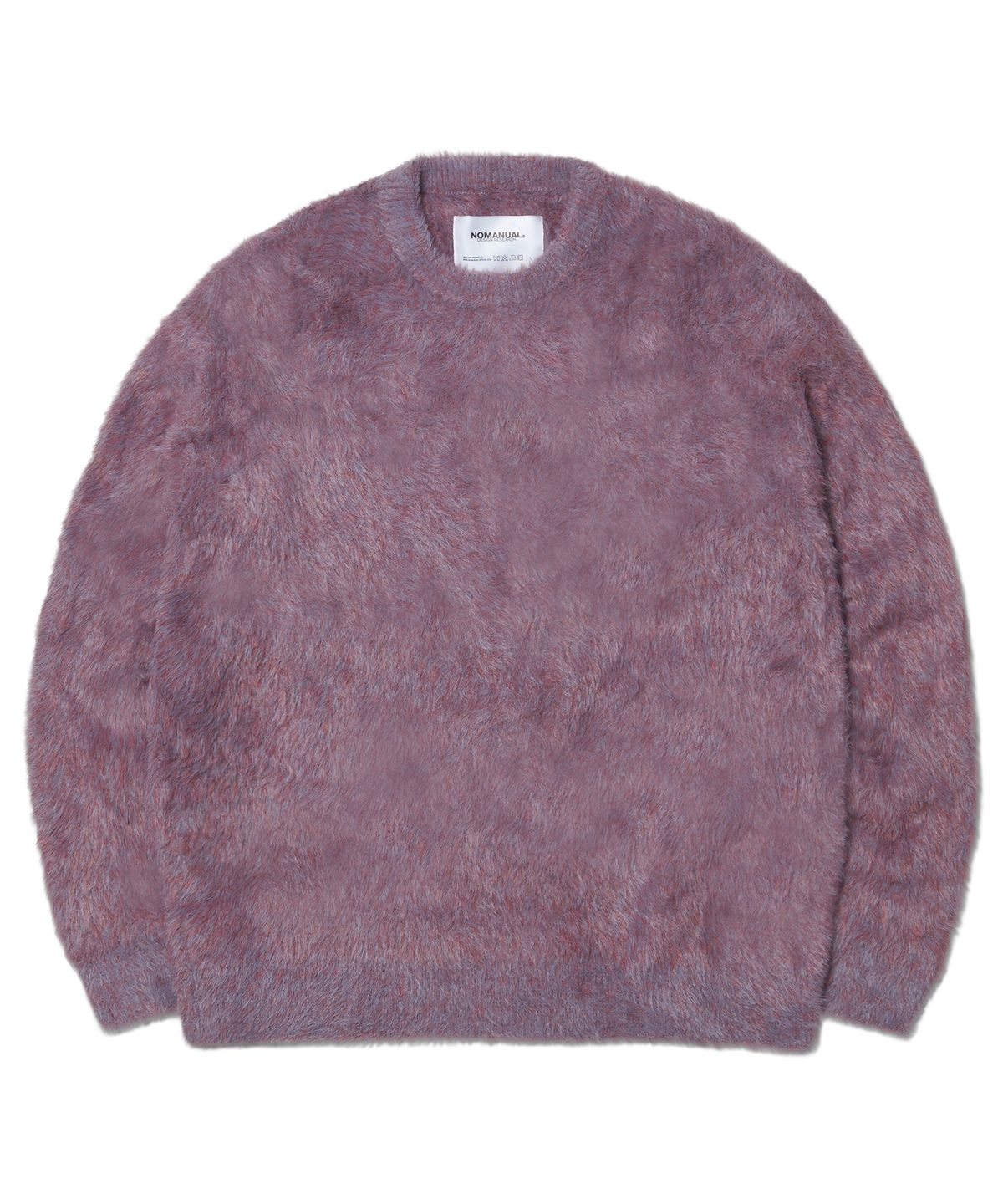 노매뉴얼(NOMANUAL) CROPPED HAIRY KNIT - ROSE