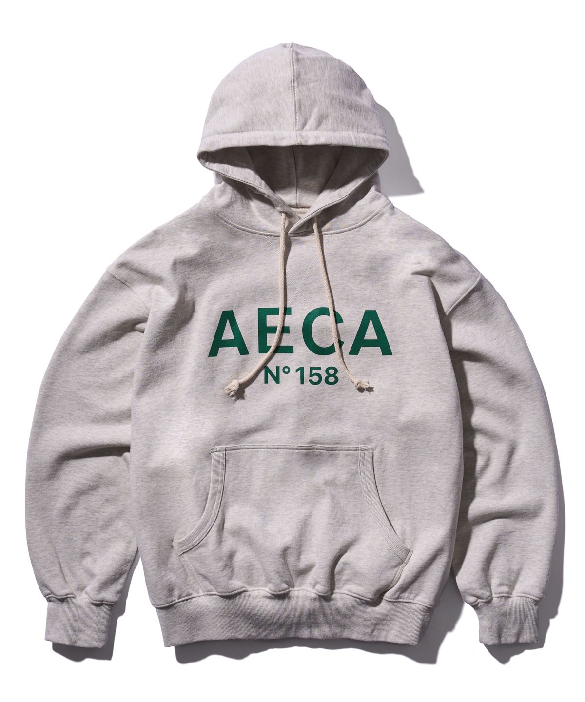 에이카화이트(AECA) BIG LOGO PULLOVER HOODIE-MELANGE OATMEAL
