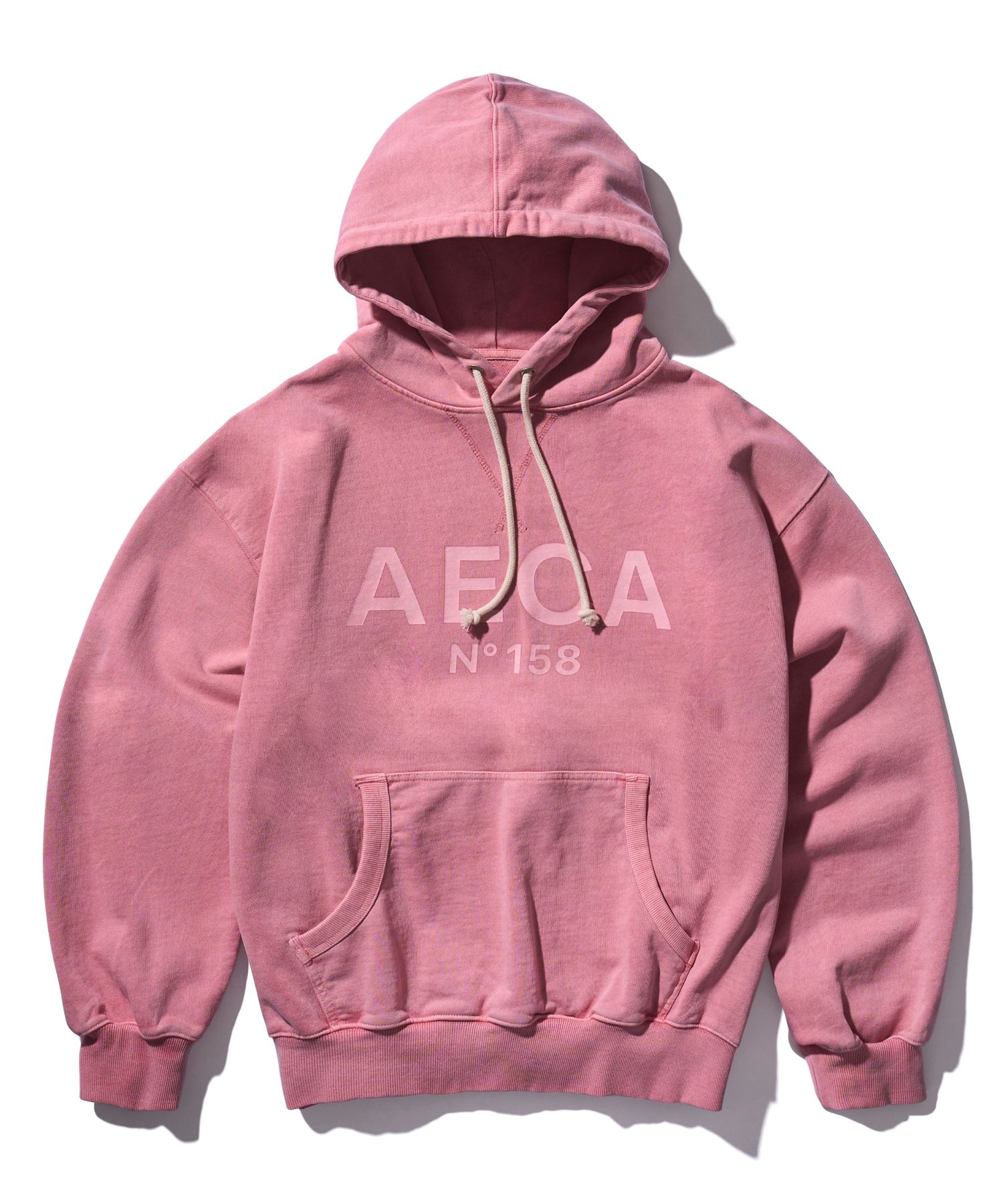 MUSINSA | AECA WHITE BIG LOGO PULLOVER HOODIE-WASHED PINK