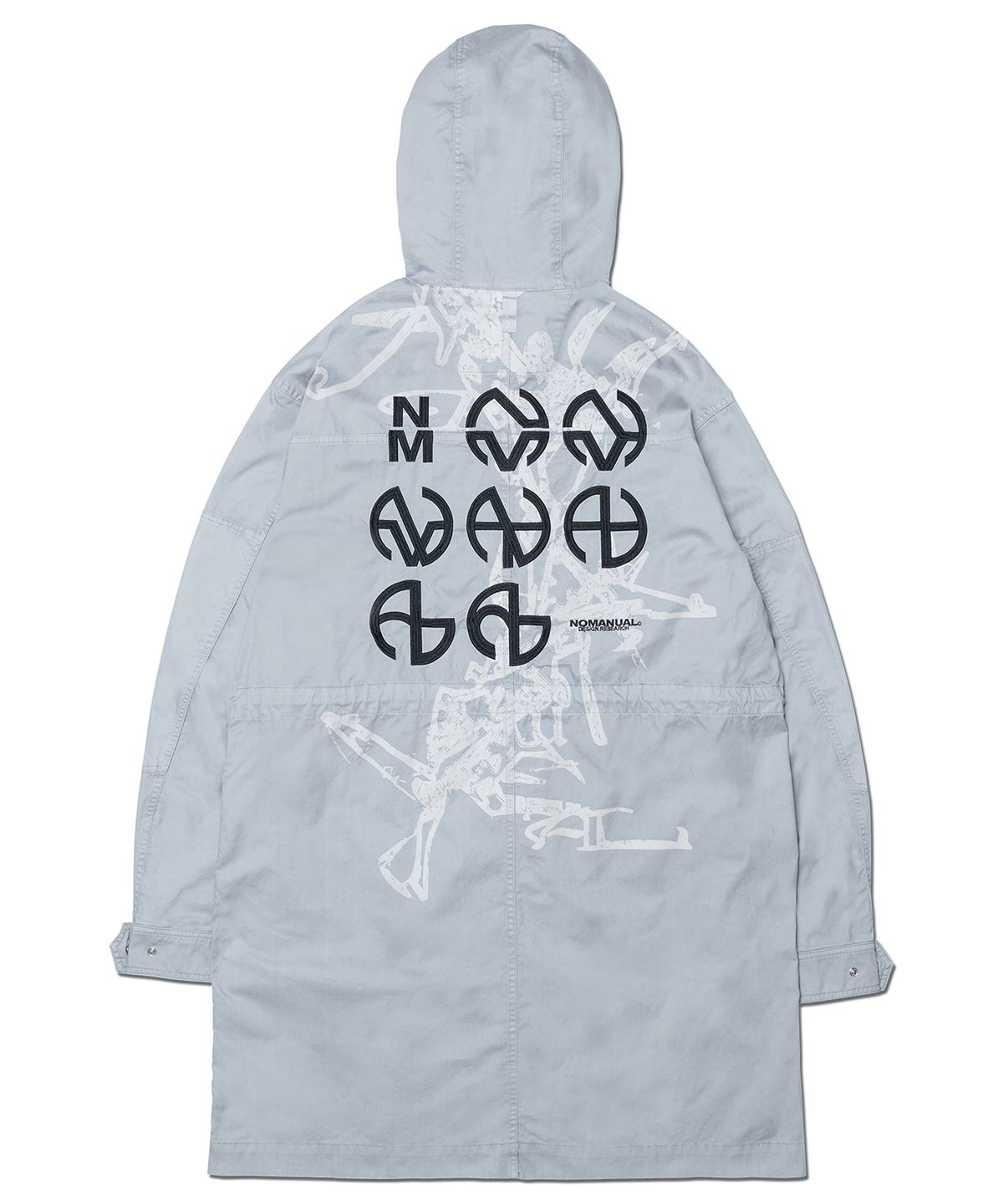 노매뉴얼(NOMANUAL) HOODED G.P FIELD JACKET - LIGHT GRAY