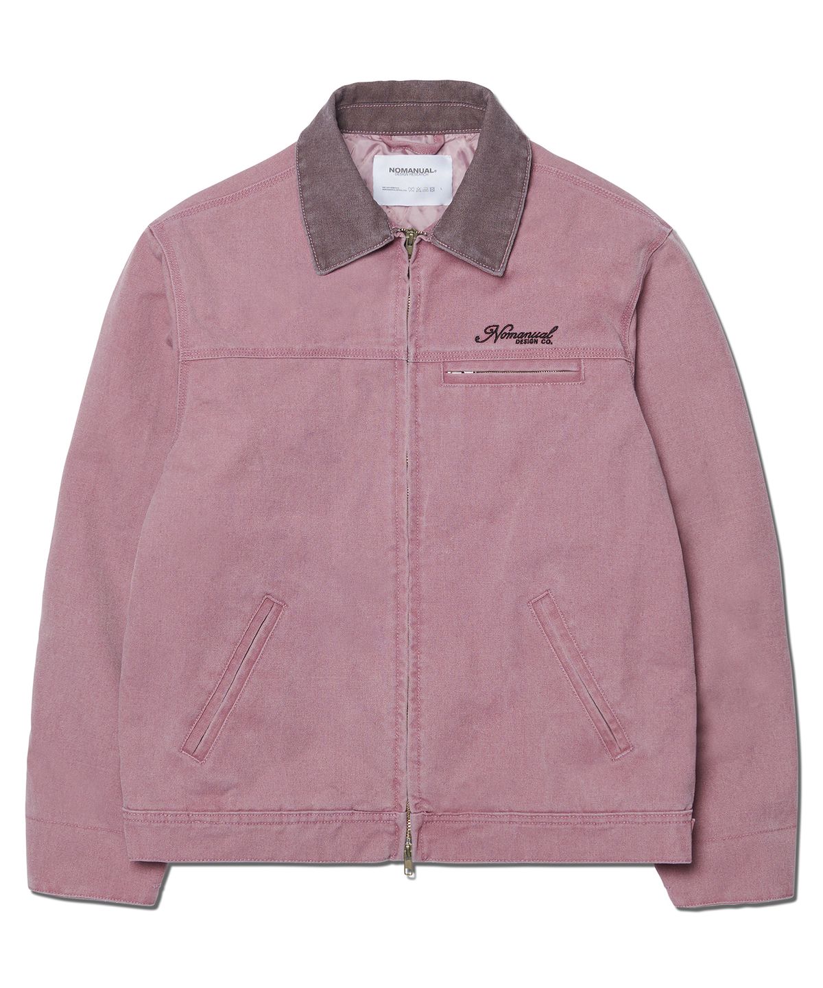 노매뉴얼(NOMANUAL) WASHED WORK JACKET - WASHED PINK