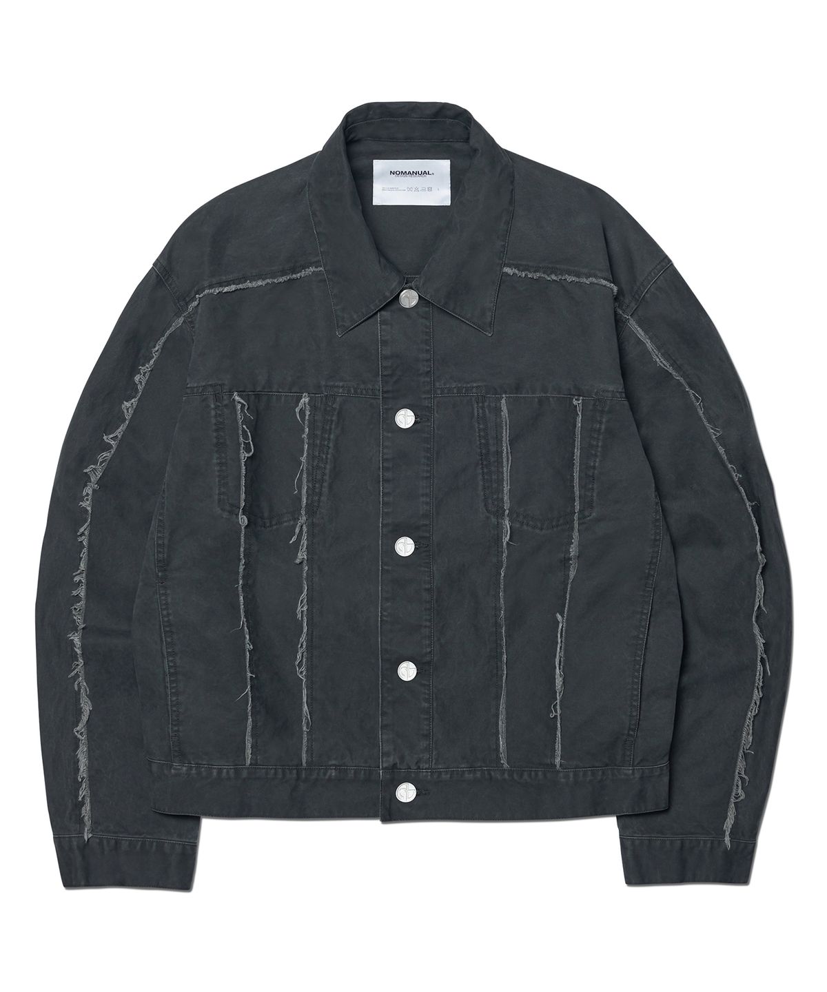 노매뉴얼(NOMANUAL) R.E TRUCKER JACKET - WASHED CHARCOAL
