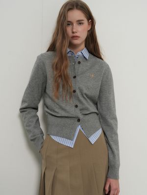 에센셜 크루넥 가디건 [GREY] / WBD3L04501