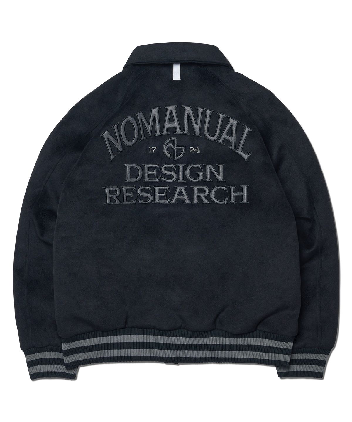 노매뉴얼(NOMANUAL) W.S VARSITY JACKET - BLACK