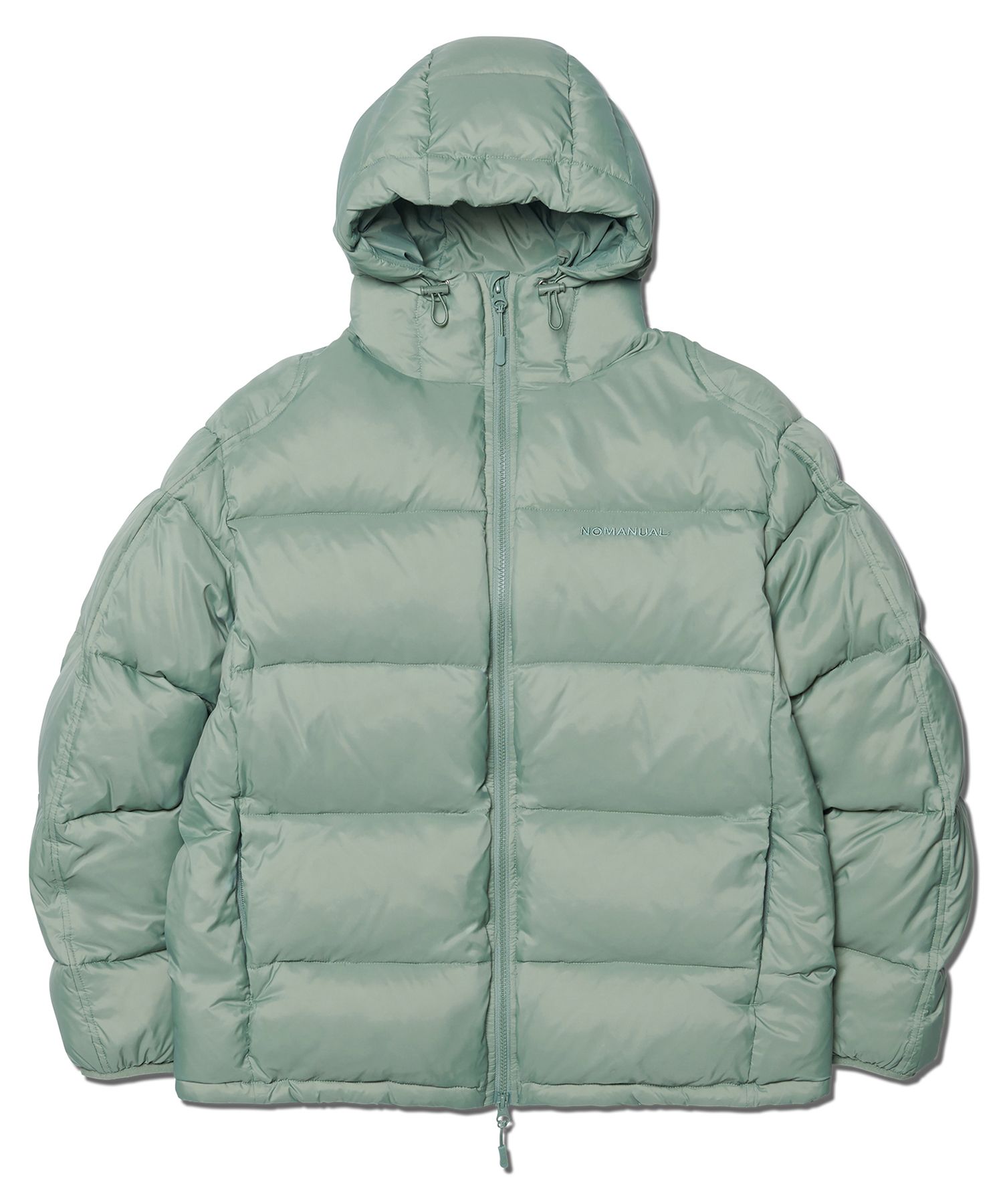 ★NOMANUAL★DIVISION HOODED DUCK DOWN★ MUSINSA | NOMANUAL DIVISION HOODED DUCK DOWN - SAGE GREEN
