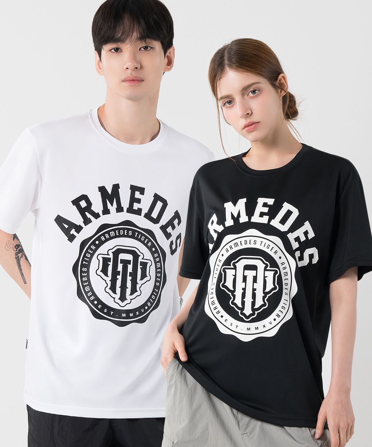 아르메데스(ARMEDES) [2PACK] 아트그래픽 기능성 반팔 티셔츠 (819)