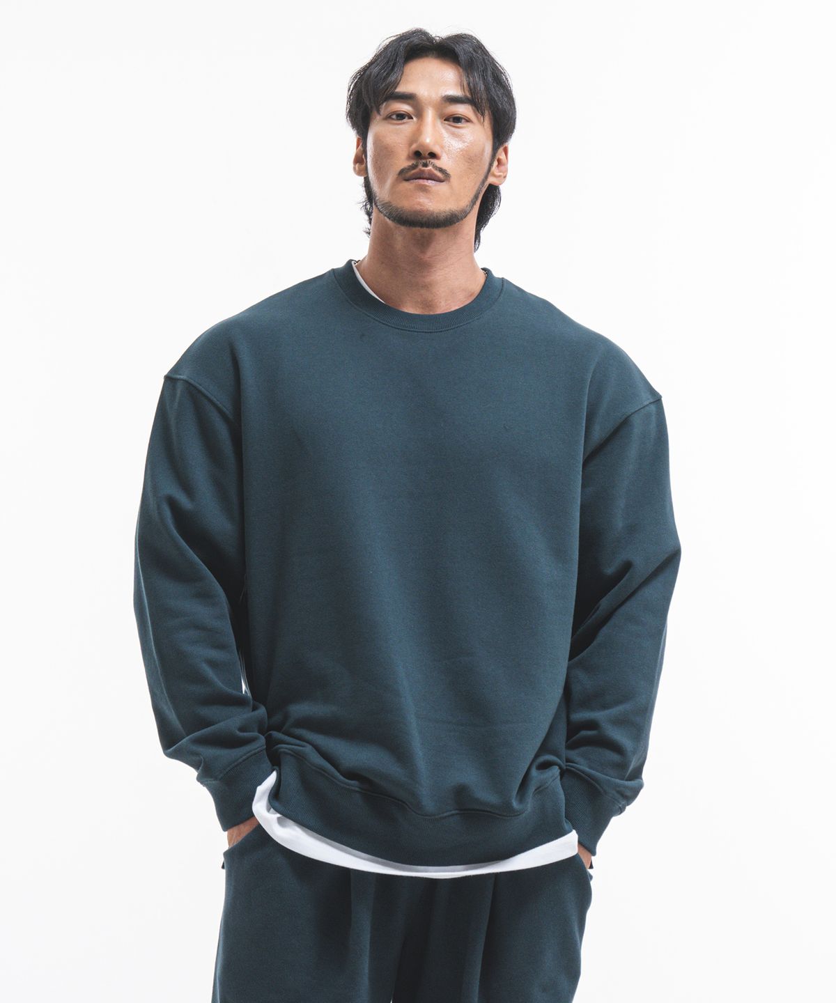 피지컬가먼츠(PHYSICAL GARMENTS) P2305 데일리 오버핏 맨투맨 [4 COLOR]