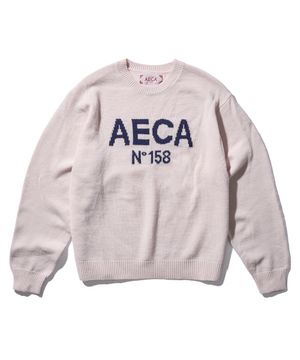 AECA BIG LOGO WOOL KNIT-IVORY