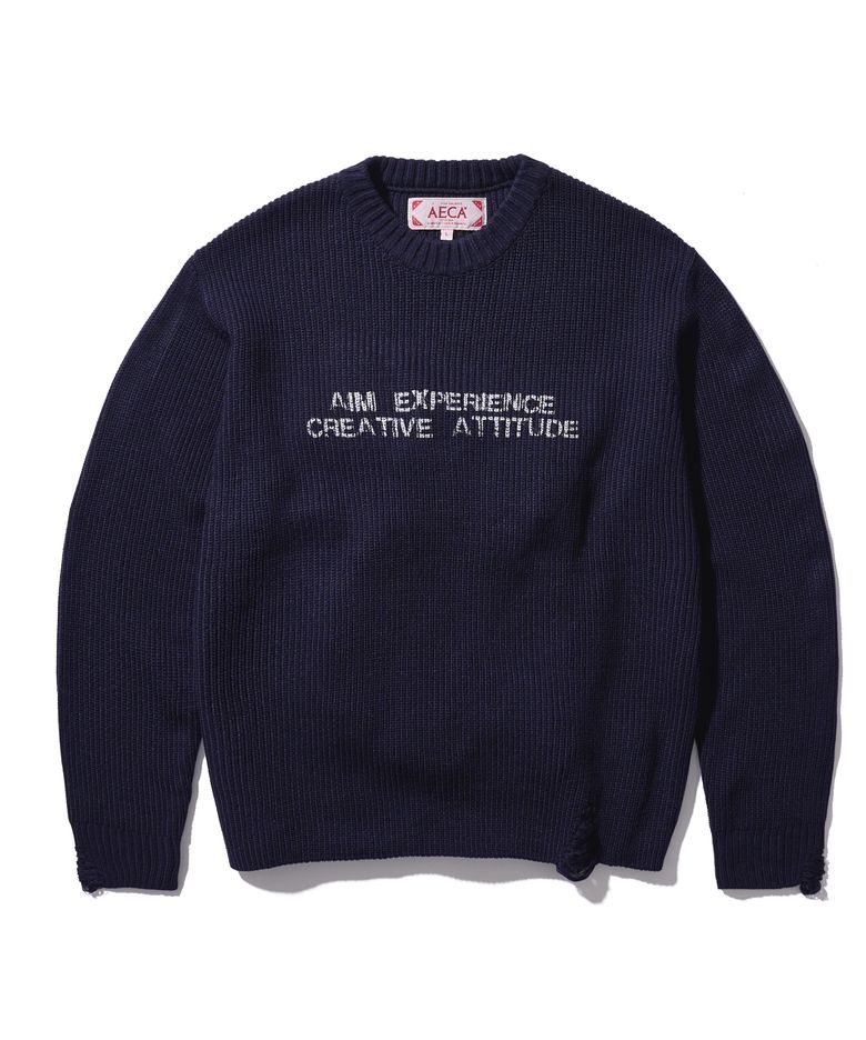 AECA MEANS DESTROYED KNIT-NAVY