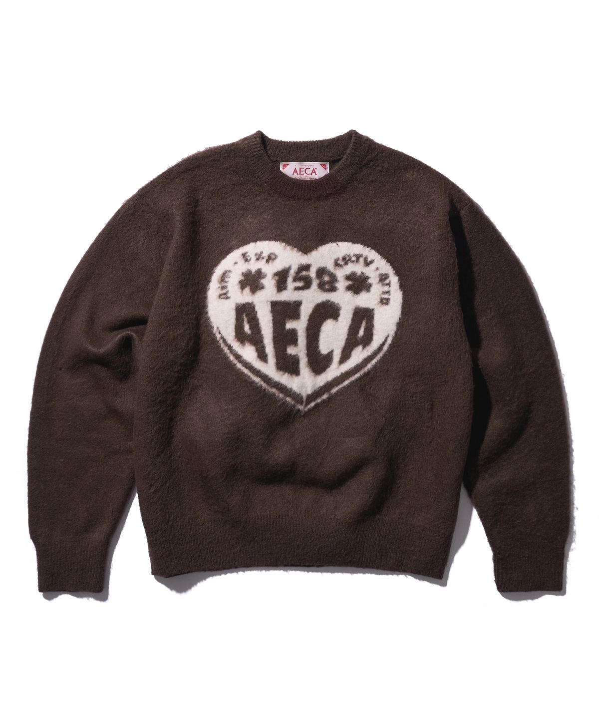 에이카화이트(AECA) AECA LOVE DOODLE KNIT-BROWN