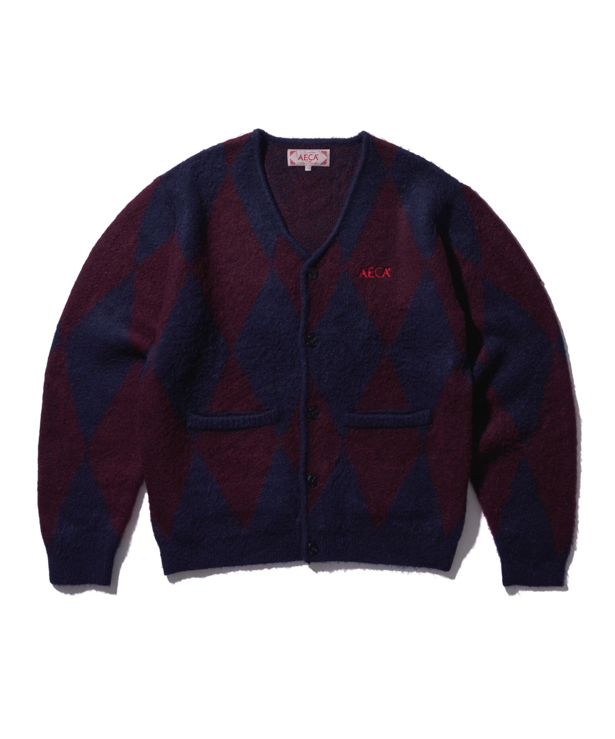 에이카(AECA) ARGYLLE DOODLE CARDIGAN-NAVY
