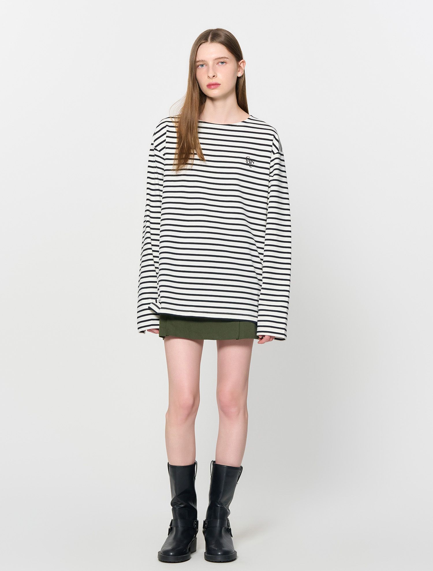 【GENERAL IDEA】Long Sleeve Border T-Shirt 3色 - Unisex - MUSINSA | GENERAL IDEA Long sleeve border T-shirt [IVORY