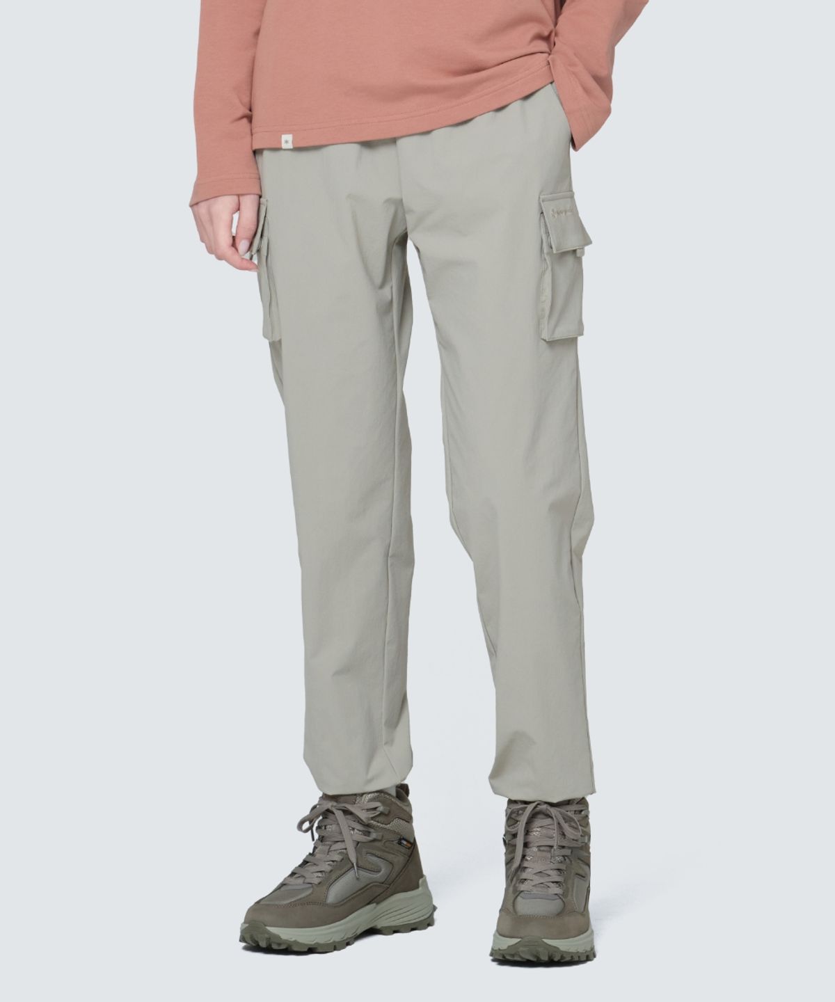 스노우피크 어패럴(SNOWPEAK APPAREL) 루트 여성 카고 조거 팬츠 (S24FWRPT69) Beige Gray