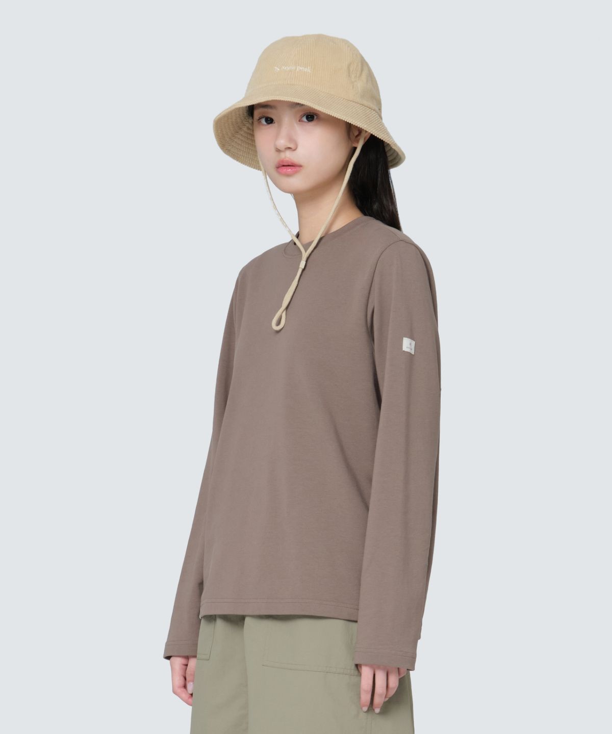 스노우피크 어패럴(SNOWPEAK APPAREL) 베이직 여성 긴팔 티셔츠 (S24FWFTL11) Cocoa