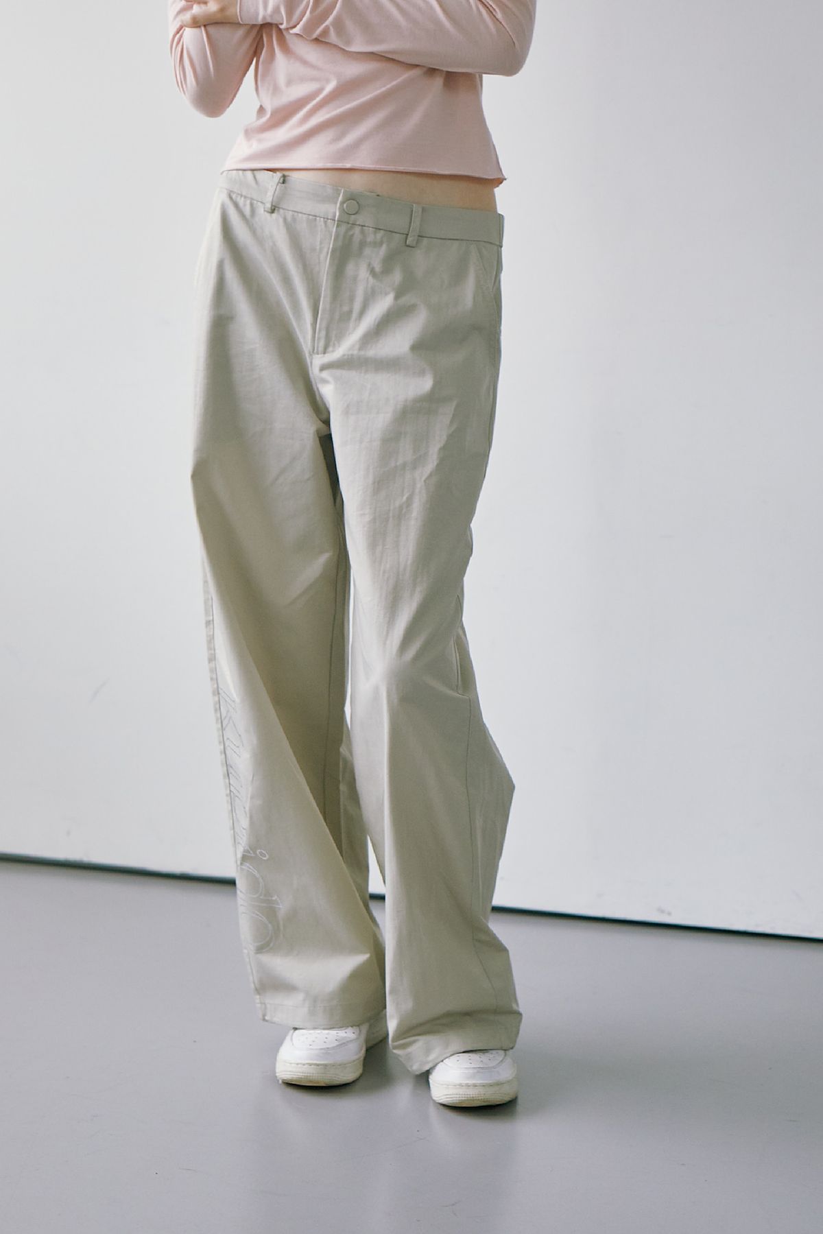 큐피도(KUPIDO) Nylon glam Sports pants _ beige grey
