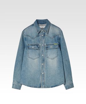 크루저 데님 워시드 셔켓 라이트 인디고