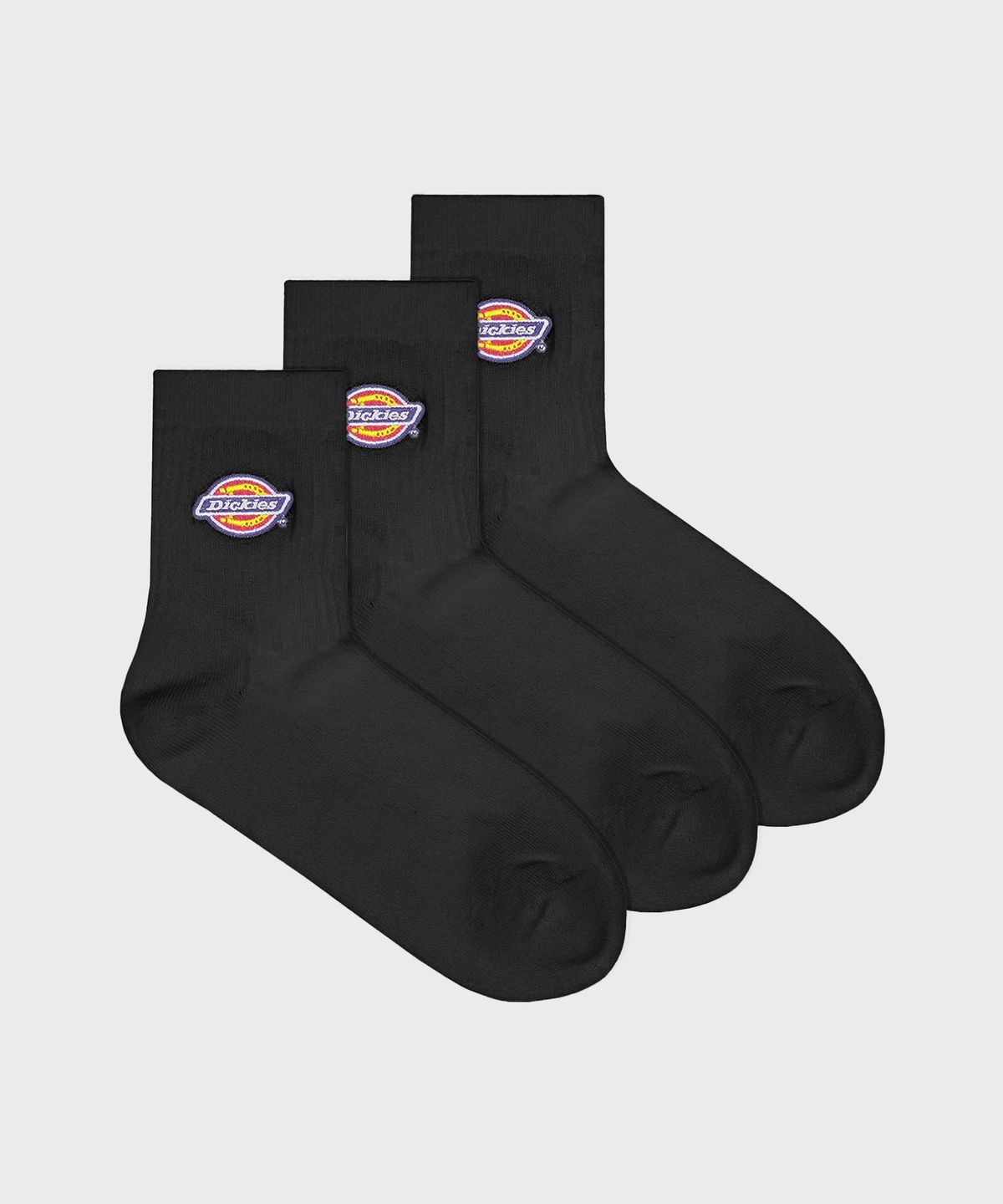 디키즈(DICKIES) 밸리 그로브 미드 삭스 3팩 Black