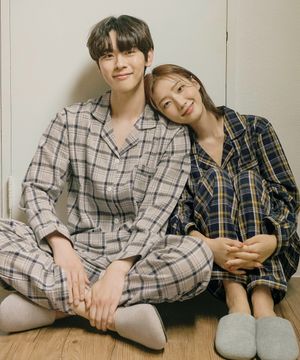 이가르 커플 파자마 체크 잠옷세트