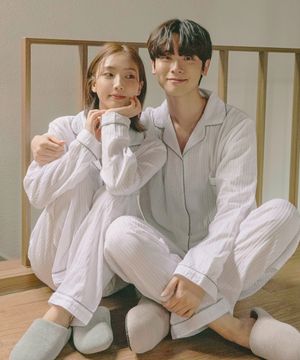 밀크 순면 파자마 홈웨어 커플 잠옷세트