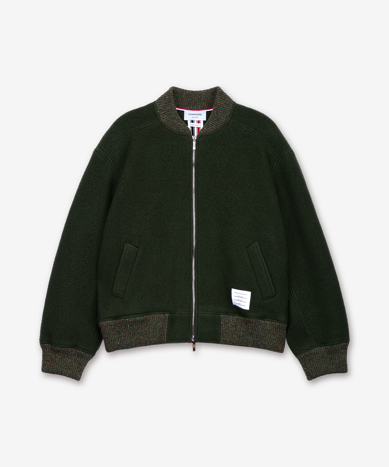 MUSINSA公式 | THOM BROWNE ウールフリースストライプボンバー 