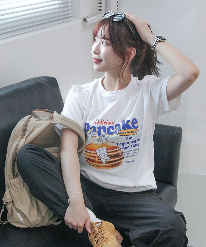 팬케이크 여름 스탠다드 면 반팔티셔츠 (화이트,블랙,데님) DS_02