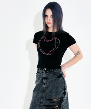 핫픽스 크롭탑 블랙