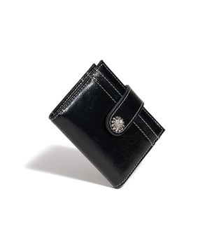 미니 데이지 포토 슬롯 명함 홀더 카드지갑 블랙