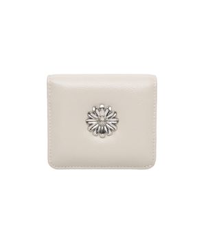 데이지 포토 슬롯 반지갑 지폐 카드지갑 웜그레이