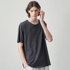 무지 순면 남자 라운드 반팔티