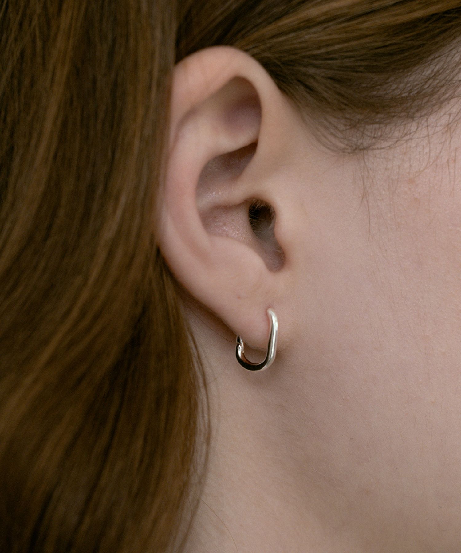 TATIANA☆[SILVER925] Sync Loop Hoop Earring (S,M) Amazon.com: Black Flashed Sterling Silver Double Circle