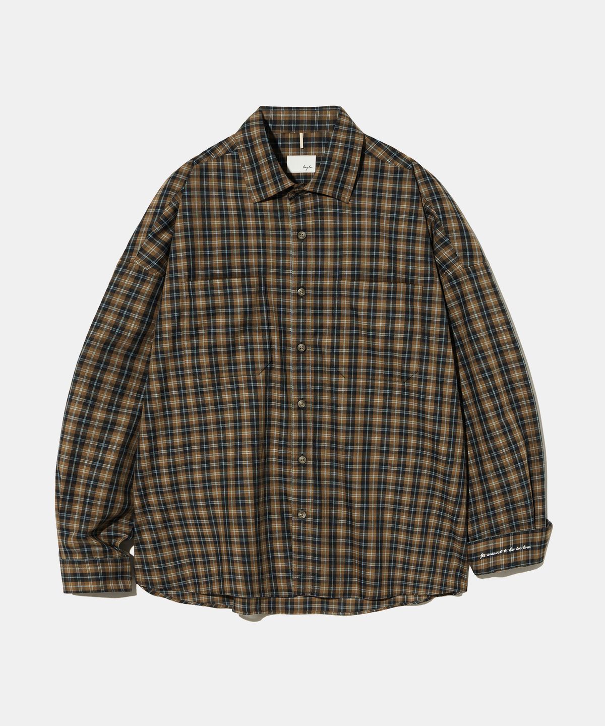 다이아몬드 레이라(DIAMOND LAYLA) Teal Oasis Check Shirt S160   Olive Brown