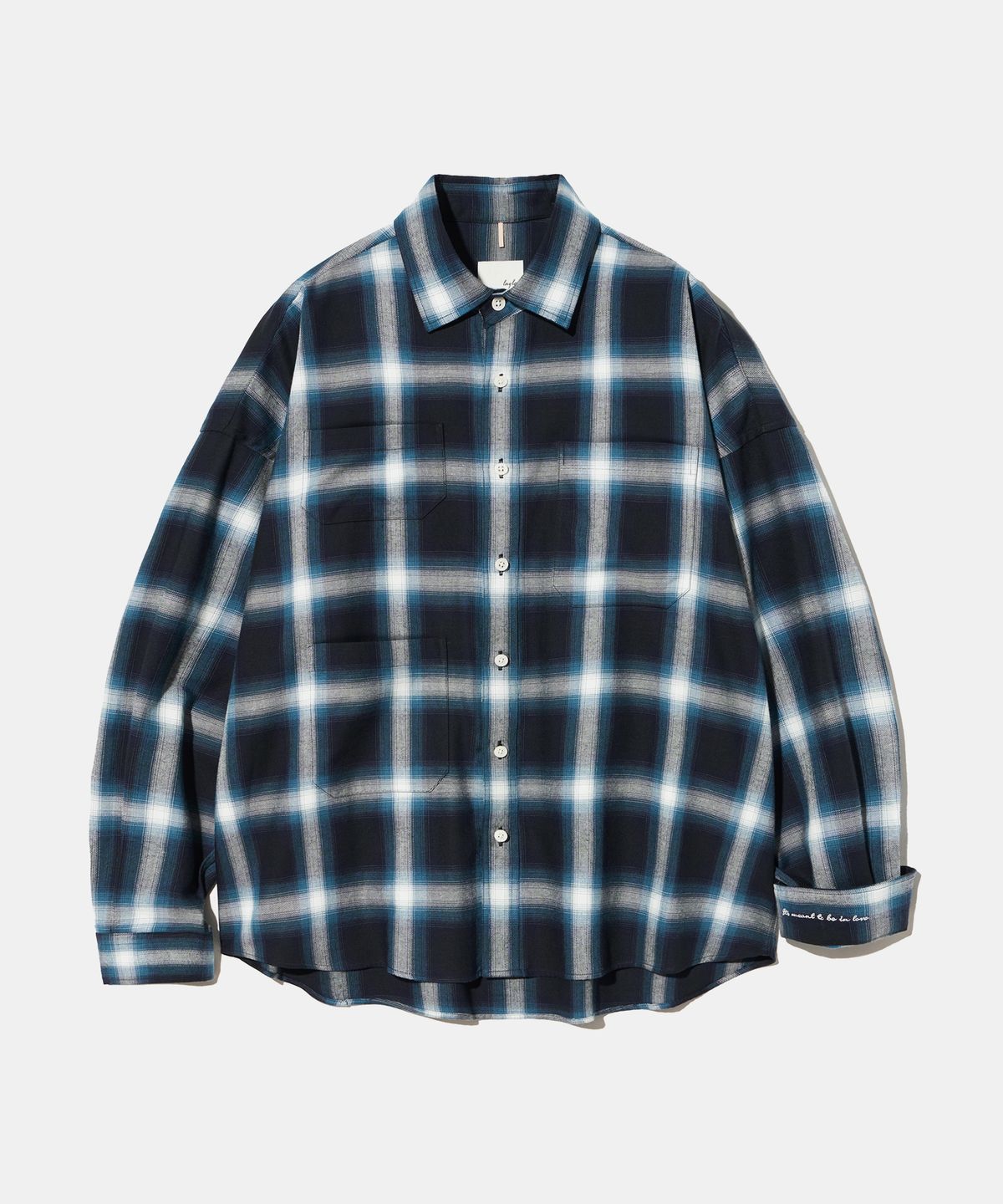 다이아몬드 레이라(DIAMOND LAYLA) Tencel Ombre Deep Blue Tartan Check Shirt S161