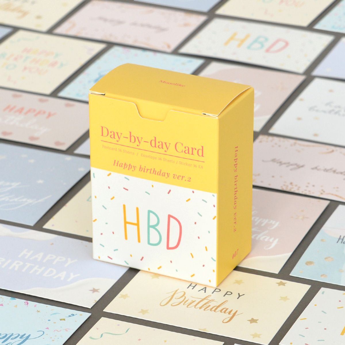 모노라이크(MONOLIKE) 데이바이데이 카드 - Happy birthday ver.2