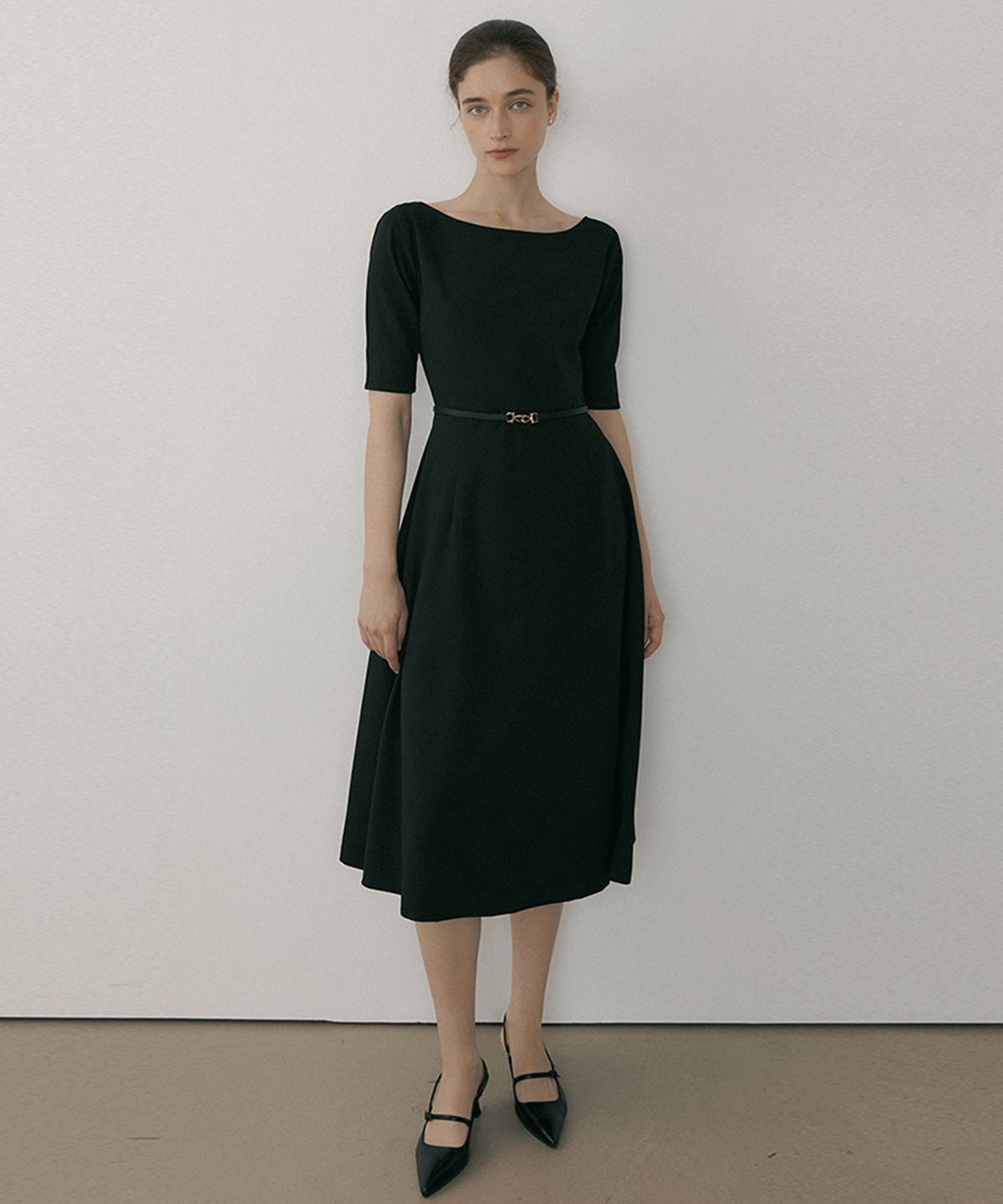 리올그(REORG) MOR BOAT NECK CLASSIC FLARE OPS BLACK
