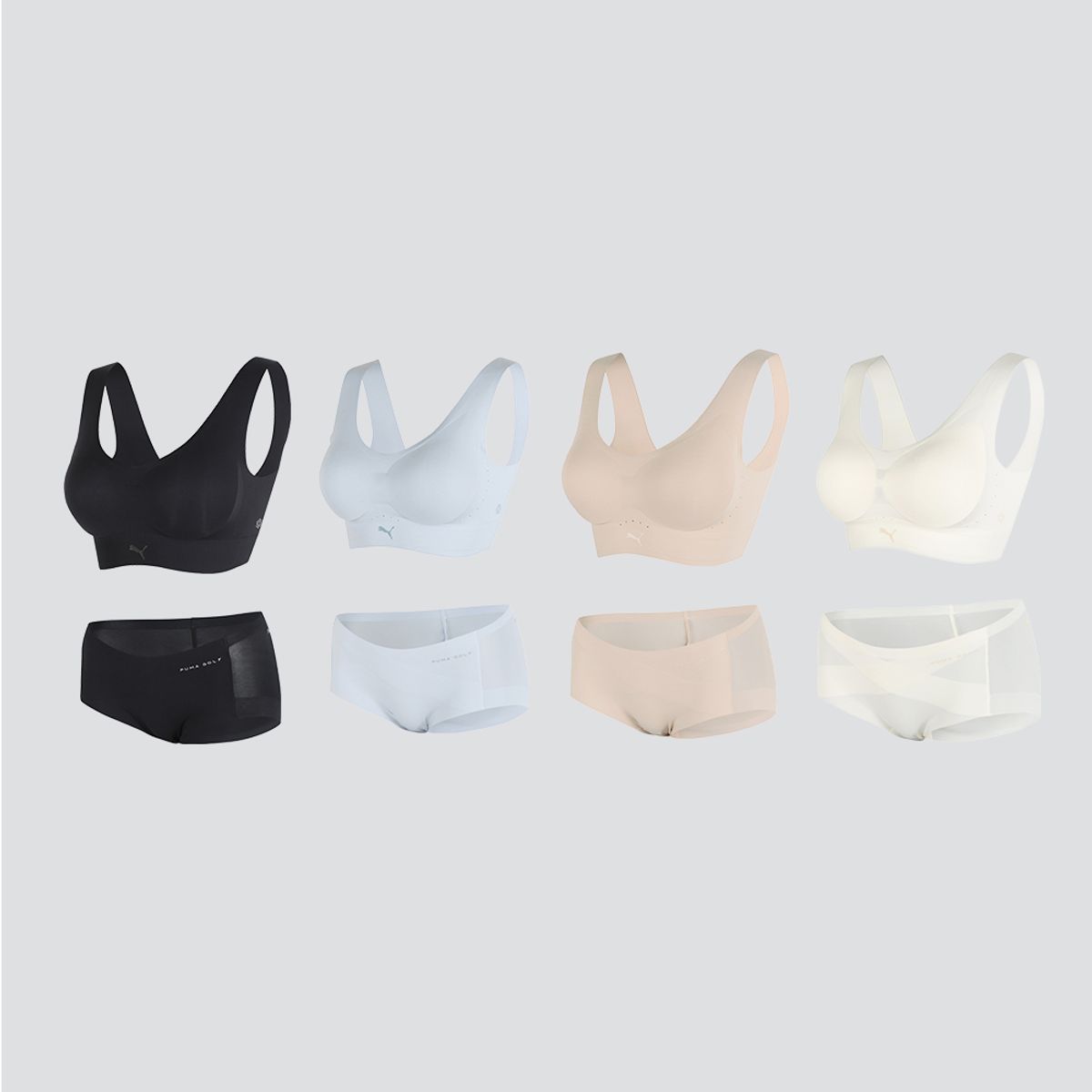 푸마 바디웨어(PUMA BODYWEAR) 코어 어드레스 쿨링 브라팬티 4SET