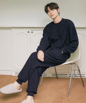 남성용 르메드 포켓 맨투맨 조거 세트