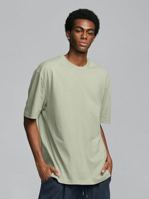 베이직 크루넥 반팔 티셔츠 [KHAKI]