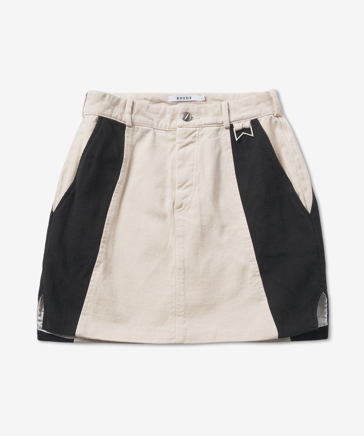 루드(RHUDE) 플라이트 스커트 - 블랙:네추럴 / RHFW22SK066680241024 FLIGHT SKIRT