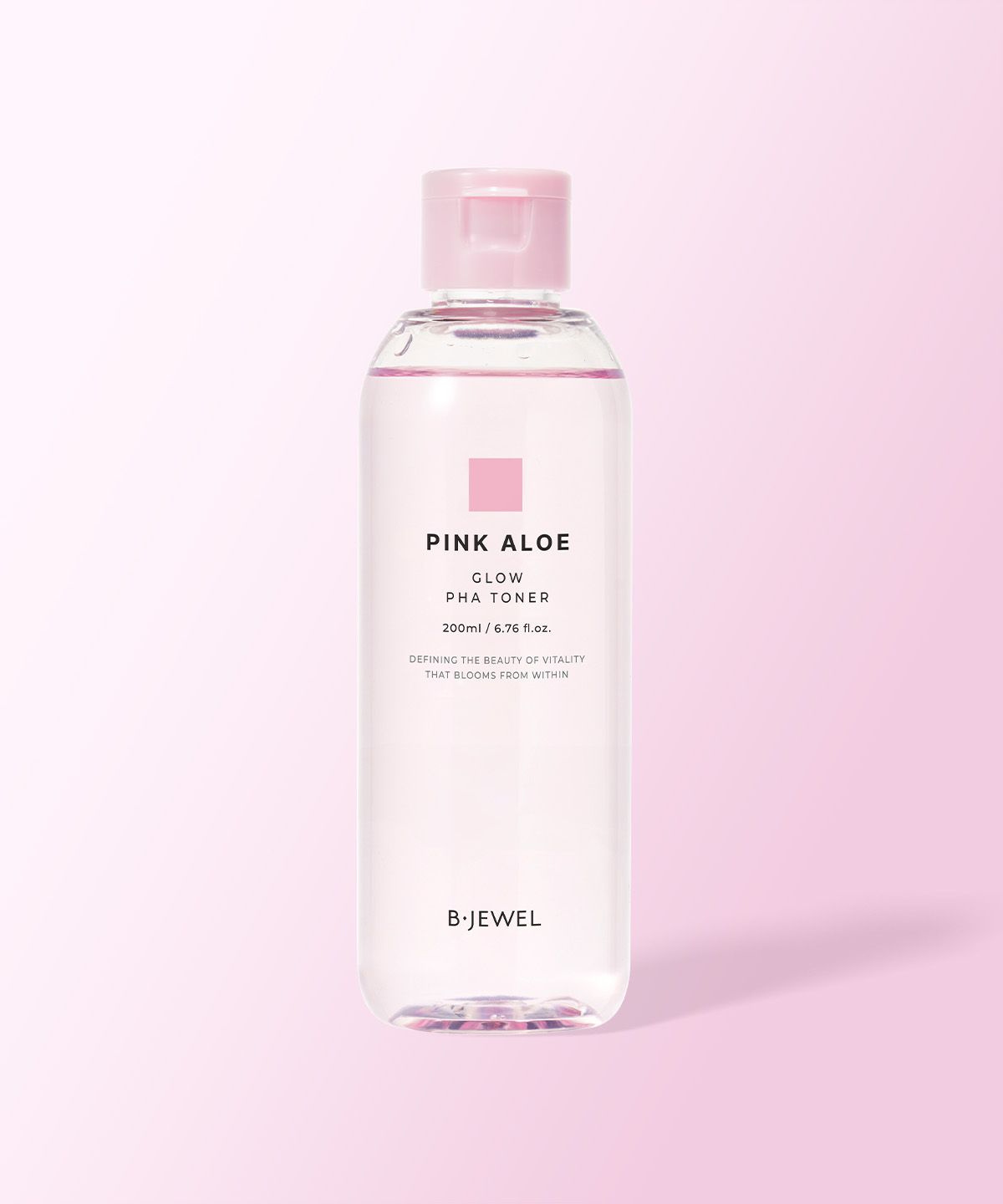 비주얼(BJEWEL) 핑크알로에 유기농 저자극 글로우 파하 각질 제거 스킨 토너 200ml