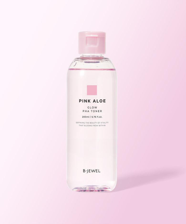 핑크알로에 유기농 저자극 글로우 파하 각질 제거 스킨 토너 200ml