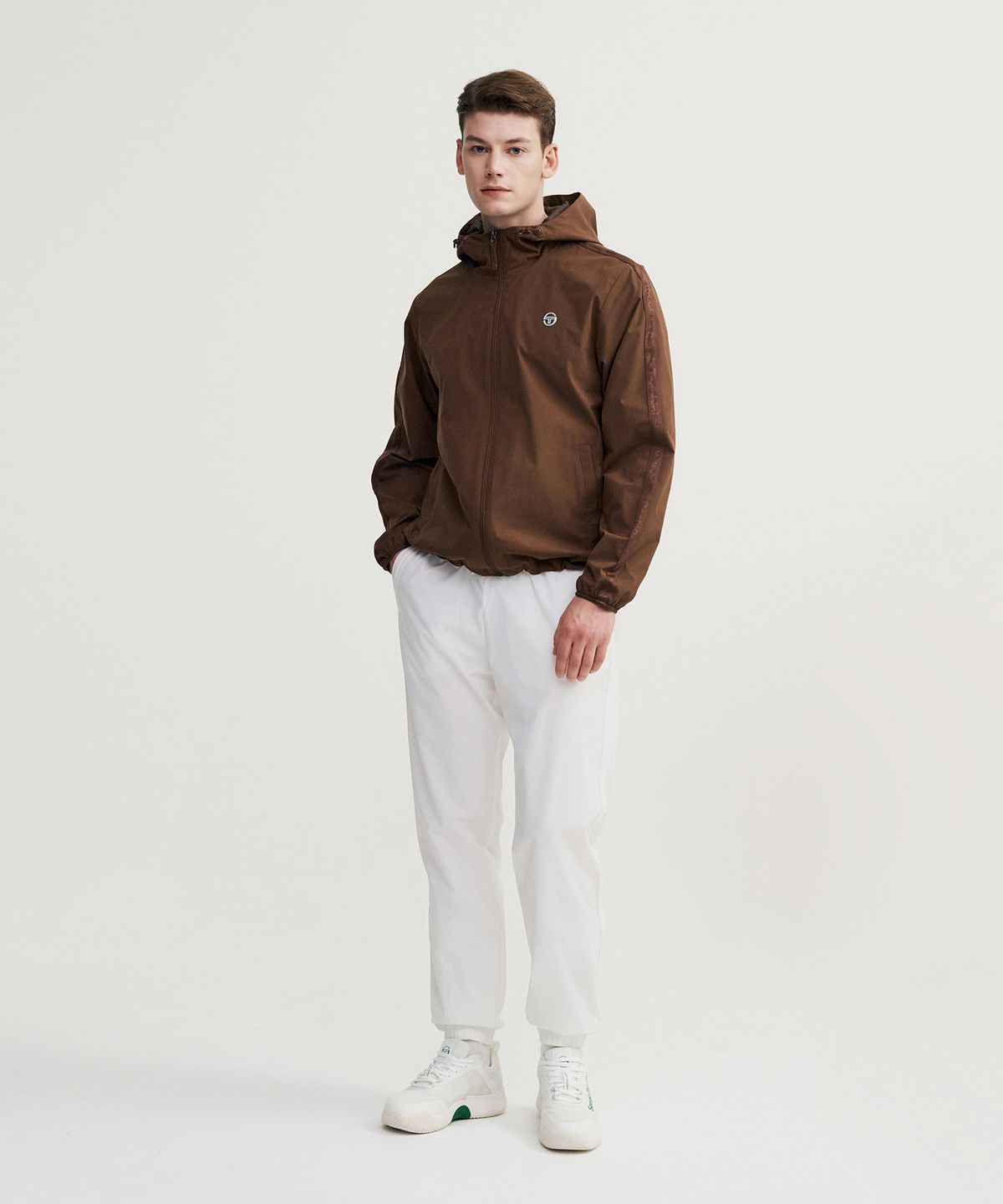 세르지오 타키니(SERGIO TACCHINI) M 에센셜 웜업 후드 자켓 (D.Brown)