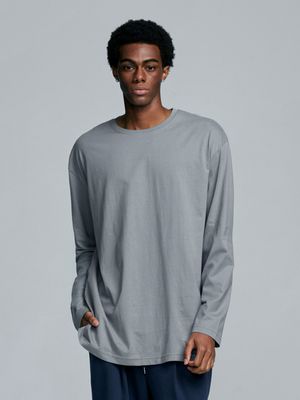 레이어드 크루넥 긴팔 티셔츠 [D/GREY]