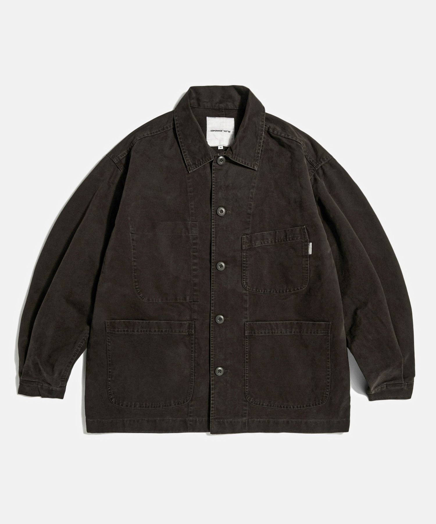 MUSINSA | ESPIONAGE French Wide Work Jacket (Moleskin) Washed Mocha