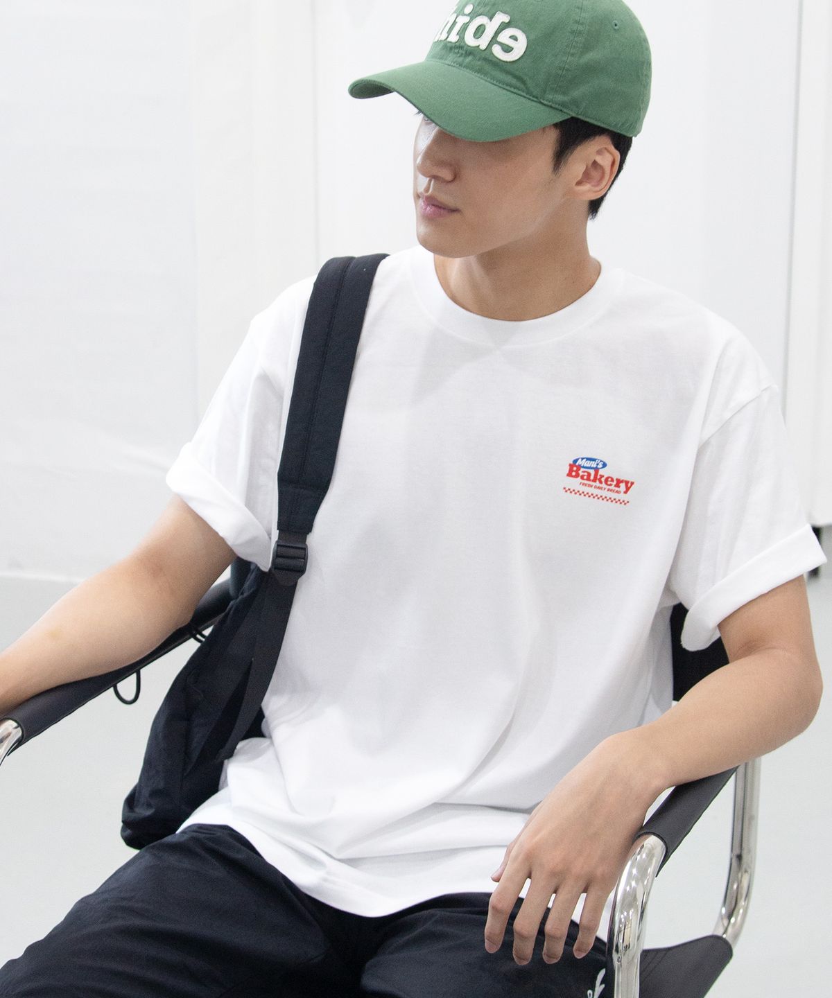 티저트(TEESSERT) 로고 데일리 여름 면 반팔티 (화이트, 블랙) DS_11
