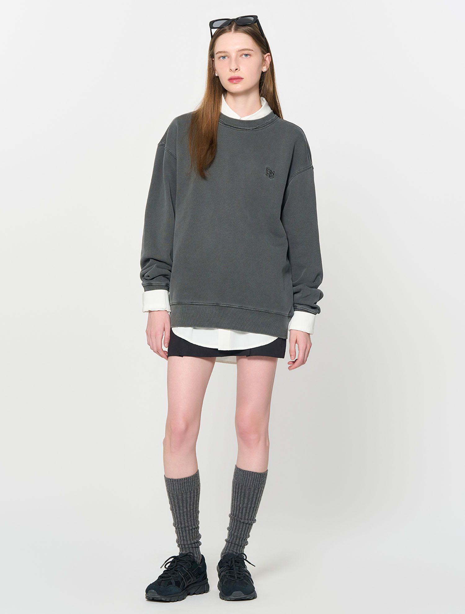 【GENERAL IDEA】Pigment Sweat-Shirt 2色 - Unisex - MUSINSA | GENERAL IDEA Pigment Sweatshirt [CHARCOAL