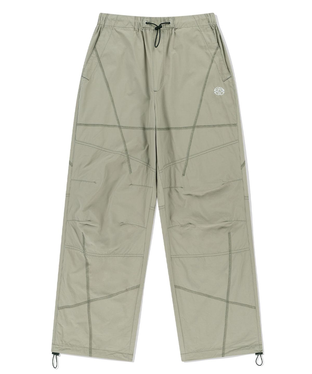 마하그리드(MAHAGRID) COVER STITCH PARACHUTE PANT SAGE(MG2ESMPA11A)