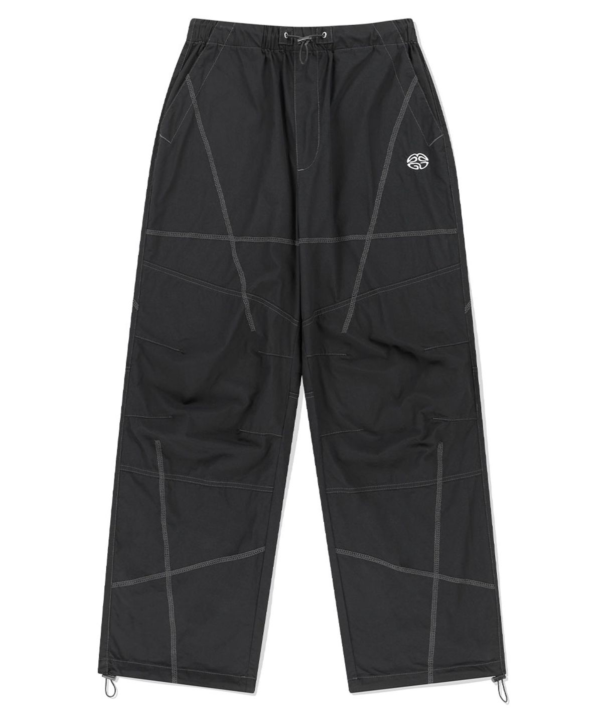 마하그리드(MAHAGRID) COVER STITCH PARACHUTE PANT JET BLACK(MG2ESMPA11A)