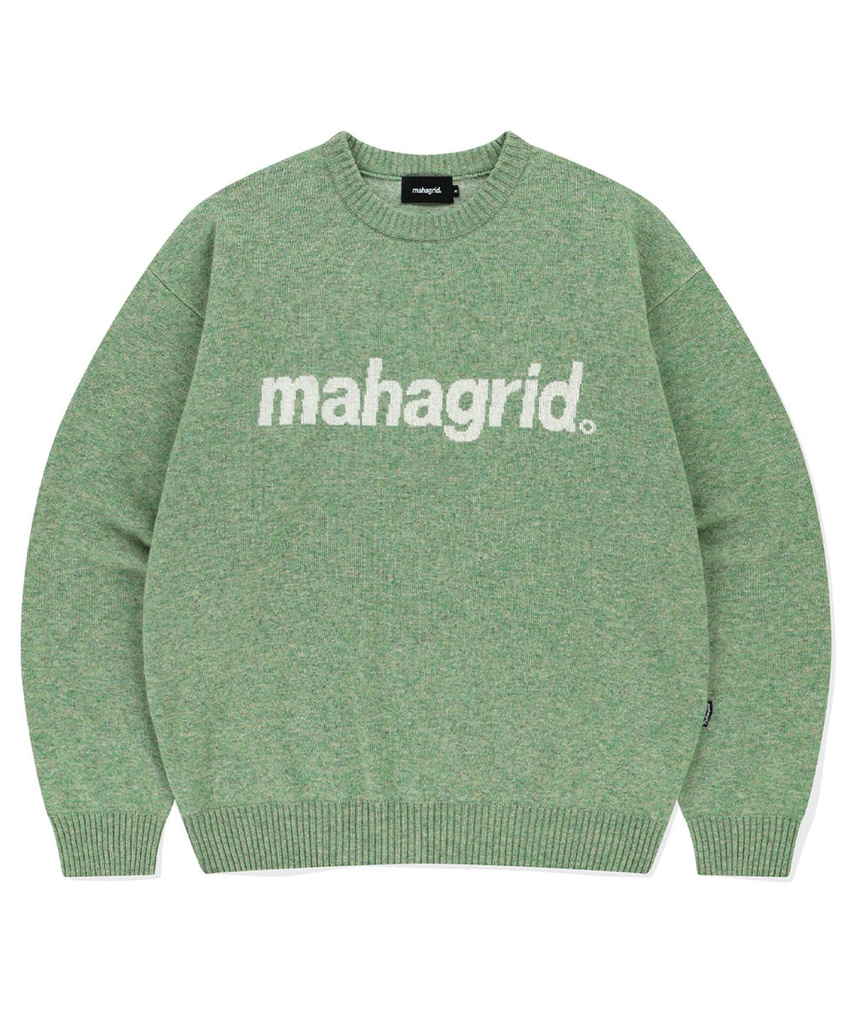 마하그리드(MAHAGRID) BASIC LOGO KNIT SWEATER GREEN(MG2EFMK620A)